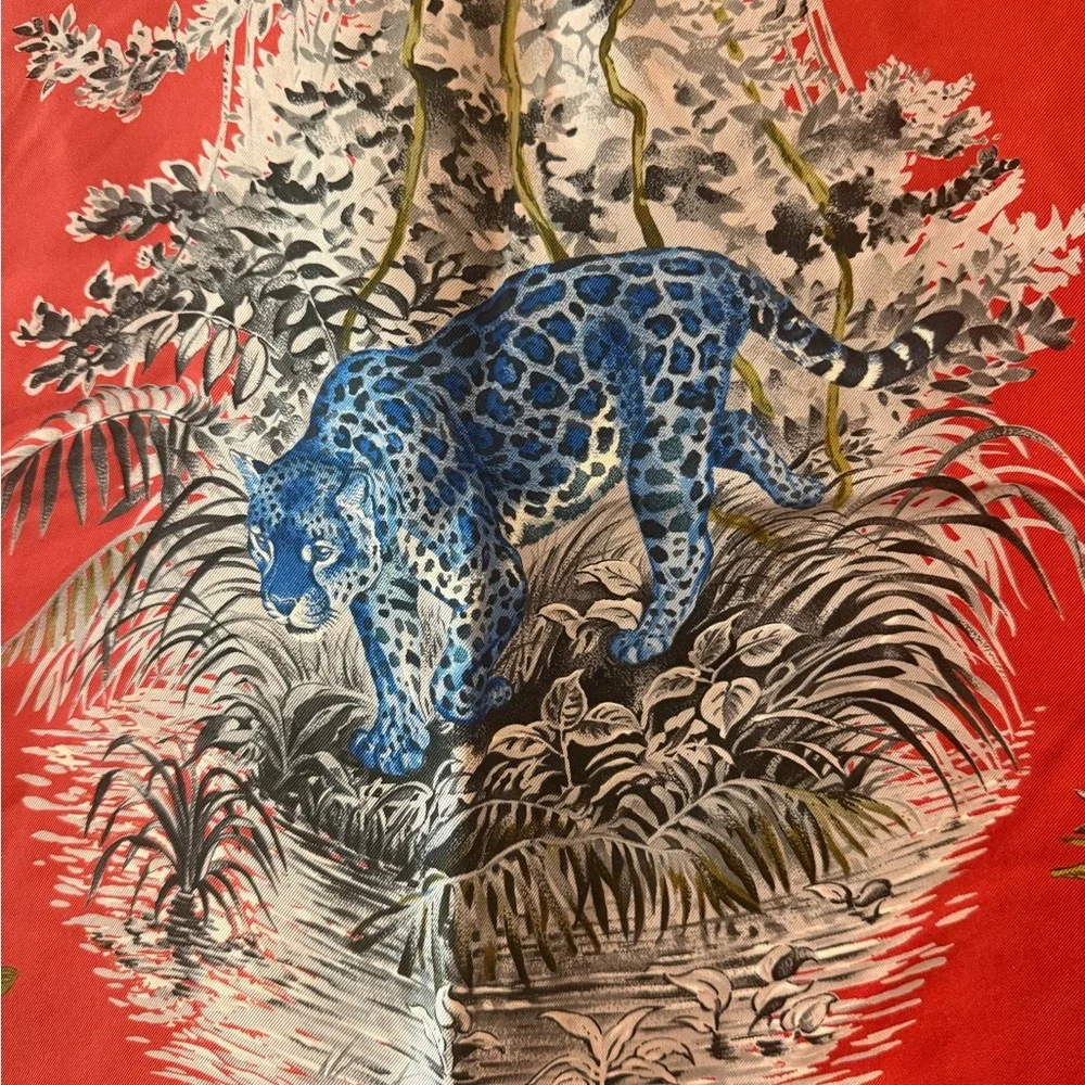 Authentic Hermes Carre Wash Equateur Silk Scarf 35” - Picture 4 of 9